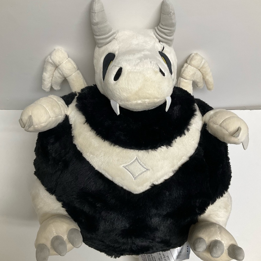 Squishable Bone Dragon Plush White And Black Large Stuff Animal 23” hight w tail